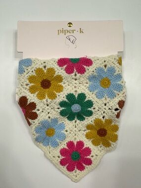Piper K Crocheted Floral Hair Bandana